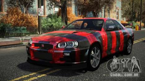 Nissan Skyline R34 Cusvar S12 para GTA 4