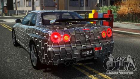 Nissan Skyline R34 Cusvar S8 para GTA 4