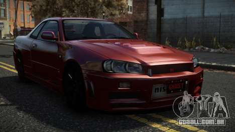 Nissan Skyline R34 Quwhit para GTA 4