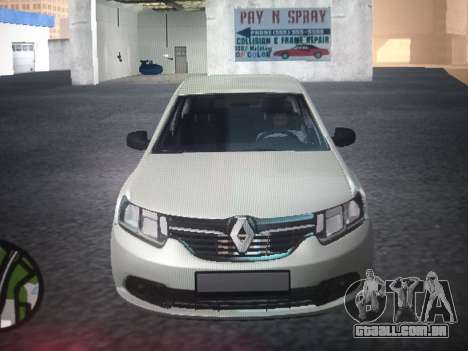 Renault Logan 2016 Prata para GTA San Andreas