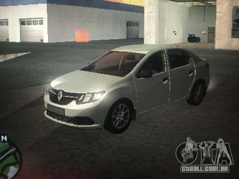 Renault Logan 2016 Prata para GTA San Andreas