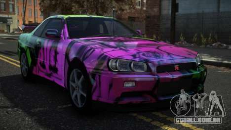 Nissan Skyline R34 Drujo S6 para GTA 4