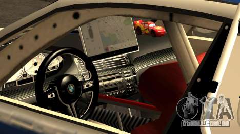 Motor Supra de volta ao futuro Bmw M3 GTR V2 para GTA San Andreas