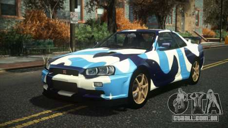 Nissan Skyline R34 Nazuxy S8 para GTA 4