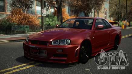Nissan Skyline R34 Quwhit para GTA 4