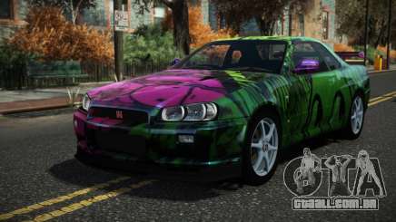 Nissan Skyline R34 Drujo S6 para GTA 4