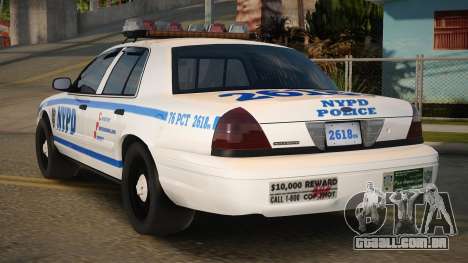 2011 Ford Cown vic NYPD para GTA San Andreas