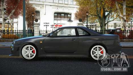 Nissan Skyline R34 Nepufifu para GTA 4