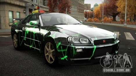 Nissan Skyline R34 Zoelly S8 para GTA 4
