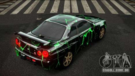 Nissan Skyline R34 Zoelly S8 para GTA 4