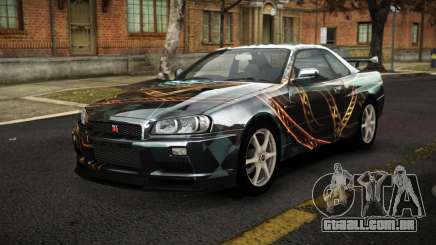 Nissan Skyline R34 Sahunlia S2 para GTA 4