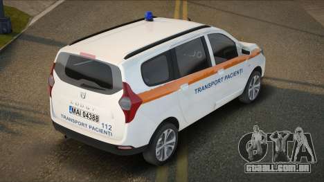 Dacia Lodgy Transport Pacienti para GTA San Andreas