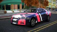 Nissan Skyline R34 Bridy S9 para GTA 4