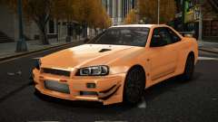 Nissan Skyline R34 Qomafon para GTA 4