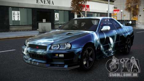 Nissan Skyline R34 Selyn S7 para GTA 4