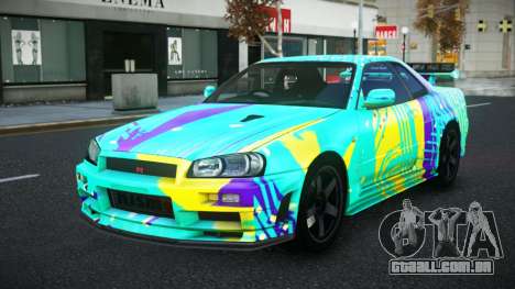 Nissan Skyline R34 Selyn S6 para GTA 4