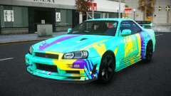 Nissan Skyline R34 Selyn S6 para GTA 4