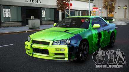 Nissan Skyline R34 Selyn S8 para GTA 4