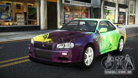 Nissan Skyline R34 Ganleen S7 para GTA 4