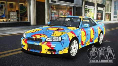 Nissan Skyline R34 Ganleen S5 para GTA 4