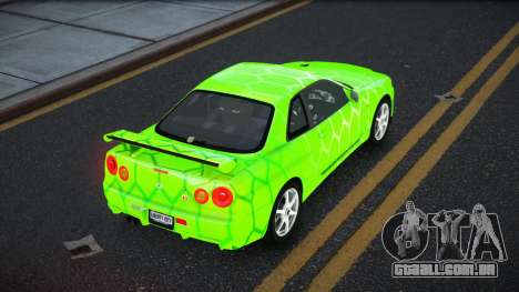Nissan Skyline R34 Ganleen S8 para GTA 4