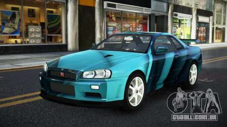 Nissan Skyline R34 Ganleen S3 para GTA 4