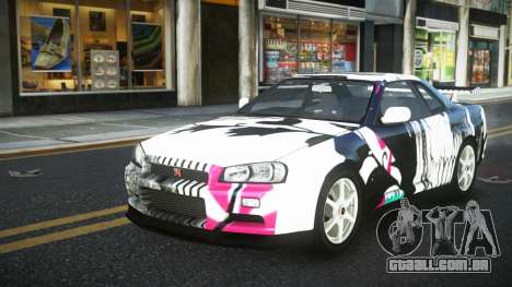 Nissan Skyline R34 Ganleen S10 para GTA 4