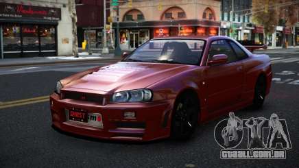 Nissan Skyline R34 Nuhxufi para GTA 4