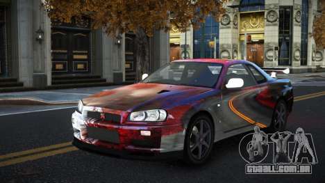 Nissan Skyline R34 Gaselly S10 para GTA 4