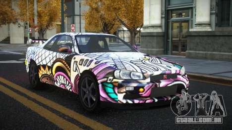 Nissan Skyline R34 Gaselly S8 para GTA 4