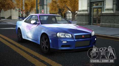 Nissan Skyline R34 Gaselly S6 para GTA 4