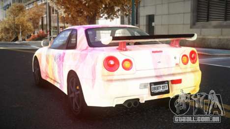 Nissan Skyline R34 Gaselly S12 para GTA 4