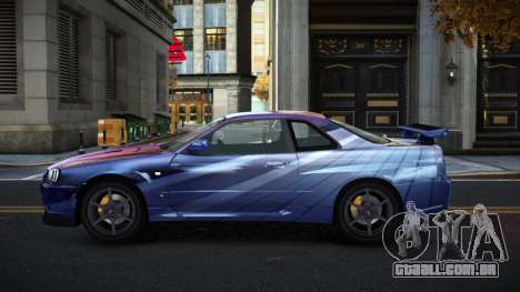Nissan Skyline R34 Gaselly S6 para GTA 4
