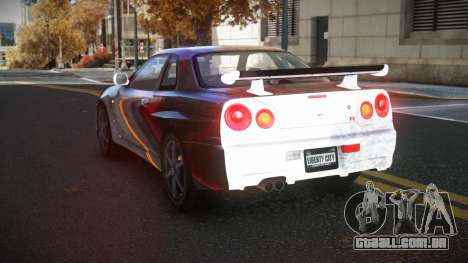 Nissan Skyline R34 Gaselly S10 para GTA 4