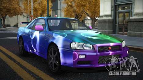 Nissan Skyline R34 Gaselly S2 para GTA 4