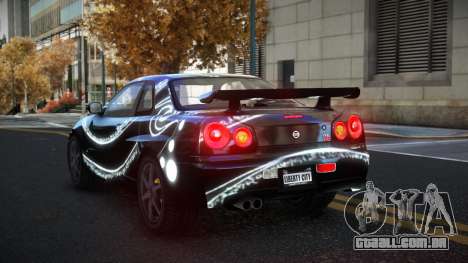 Nissan Skyline R34 Gaselly S11 para GTA 4