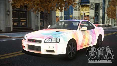 Nissan Skyline R34 Gaselly S12 para GTA 4