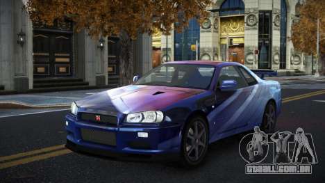 Nissan Skyline R34 Gaselly S6 para GTA 4