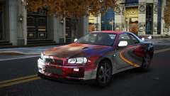 Nissan Skyline R34 Gaselly S10 para GTA 4