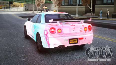 Nissan Skyline R34 Owyna S4 para GTA 4