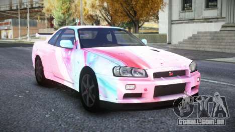 Nissan Skyline R34 Owyna S4 para GTA 4