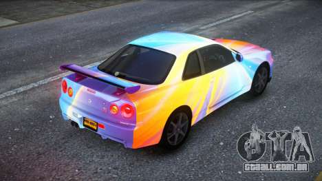 Nissan Skyline R34 Owyna S8 para GTA 4
