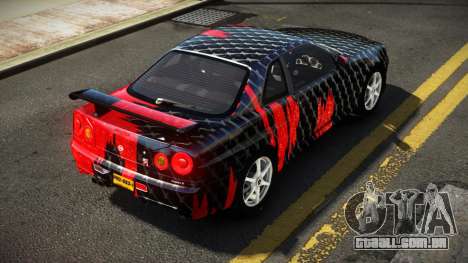 Nissan Skyline R34 Nehgan S12 para GTA 4