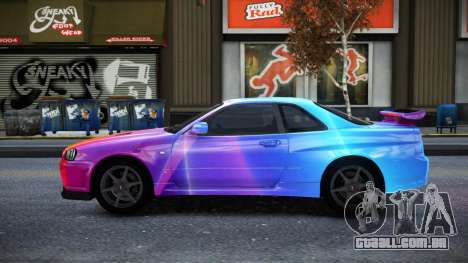 Nissan Skyline R34 Owyna S8 para GTA 4