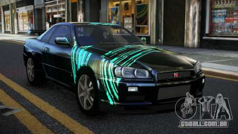 Nissan Skyline R34 Calosca S1 para GTA 4