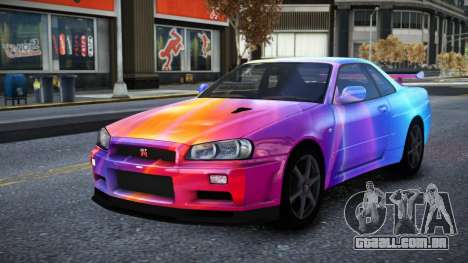 Nissan Skyline R34 Owyna S8 para GTA 4