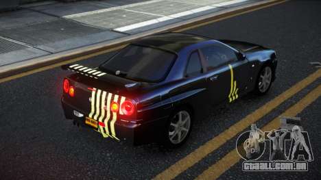 Nissan Skyline R34 Calosca S2 para GTA 4