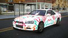 Nissan Skyline R34 Calosca S8 para GTA 4