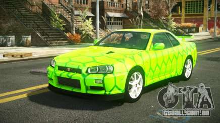Nissan Skyline R34 Nehgan S8 para GTA 4