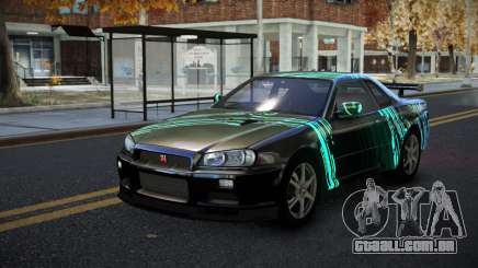 Nissan Skyline R34 Calosca S1 para GTA 4